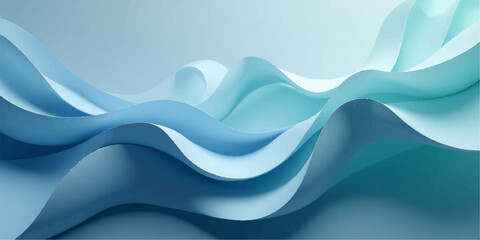Abstract blue waves background with flowing liquid texture and smooth curved design elements