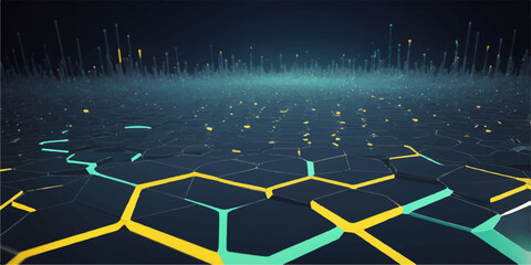Abstract medical data graph with a blue heartbeat wave illustration and a successful arrow chart