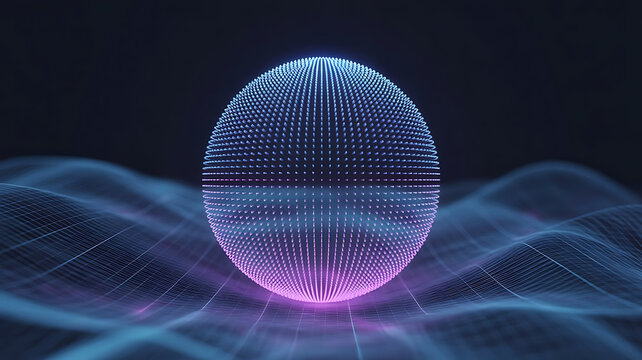 3d rendered illustration of a blue transparent sphere