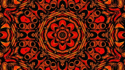 Seamless looping fiery red and black organic texture animation primal abstract motion background - Powered by Adobe