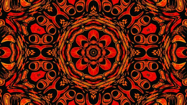 Seamless looping fiery red and black organic texture animation primal abstract motion background