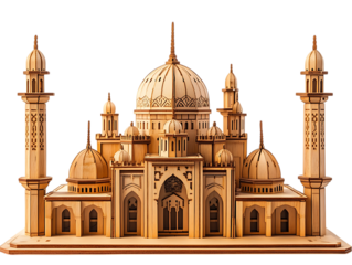  Wooden Mosque Model