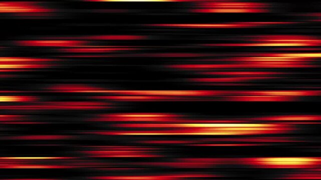 Manga anime cartoon horizontal speed red orange lines fast moving effect decoration on black alpha channel background