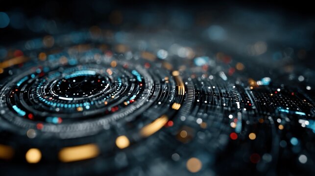 Post-quantum encryption UI concept illustrating advanced cryptographic techniques designed to withstand quantum computing threats.