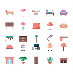 Different Furniture for home and office icons Best File for downloads