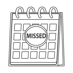 Missed Deadline Concept with Calendar Marked Showing Poor Time Management and Project Delay in Business World and Personal Life