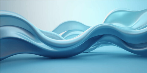 Obraz premium An abstract blue wave design with flowing lines creates a dynamic and modern backdrop