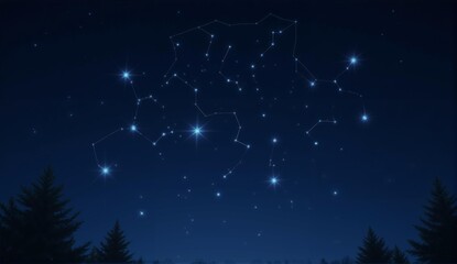 A breathtaking nightscape with constellations made of bioluminescent flowers and luminous vines...