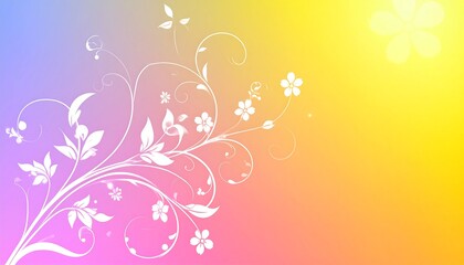 Delicate floral design with pastel colors, exhibiting a vibrant and cheerful mood.