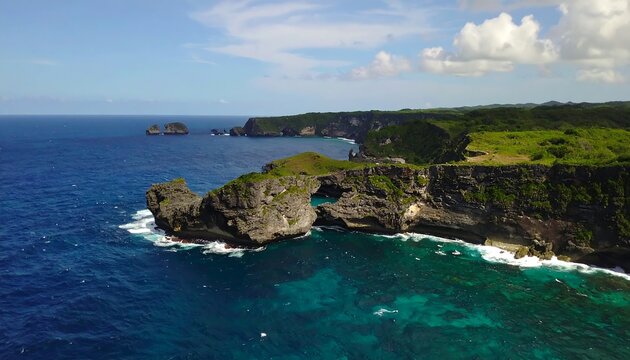 Coastal view of a dramatic arch