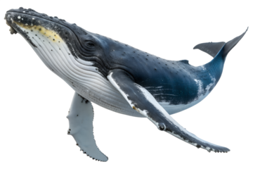 Graceful Humpback Whale Gliding Through Ocean Waters A Majestic Display of Marine Wildlife and Underwater Beauty