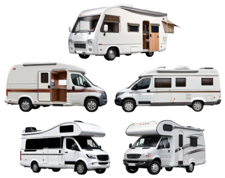 Five modern camper vans promoting travel and freedom