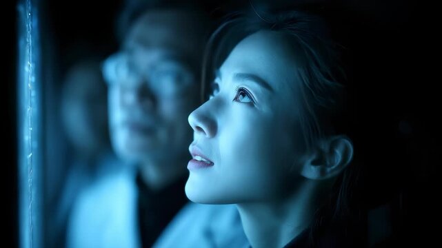Business Elite Focused on Staring at Screen