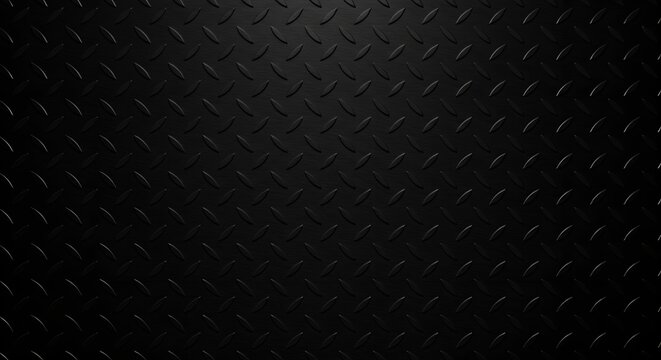 Diamond Plate Texture: A textured close-up view of a black diamond plate, showcasing its repeating pattern and rugged aesthetic.