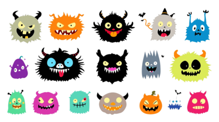 set of halloween monsters