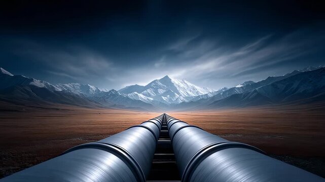 Energy Pipeline Extends to Snow Mountains