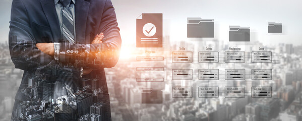 Task management workflow dashboard visualizing to-do lists, ongoing tasks, review status, and completed items to support productivity and project tracking Vouch