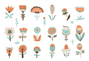 Abstract Floral Elements Collection