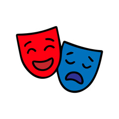 Comedy and Tragedy Masc Icon