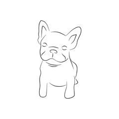 Simple Line Art Dog Icon