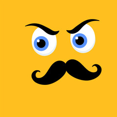 Angry Suspicious Emotion Sticker Face