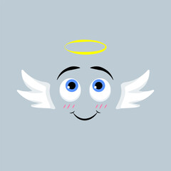 Cute Angel Emotion Sticker Face