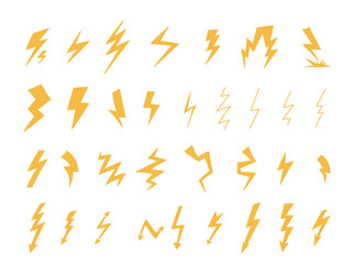 Collection of Lightning Bolt Shapes