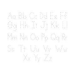 English Writing Practice Dotted Letter Set