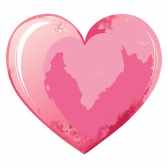 pink heart on a white background