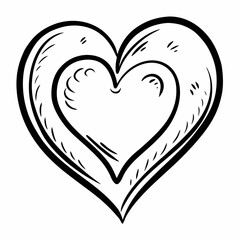 heart shape made of black and white