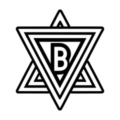 Letter b monogram in filled style © creativestall