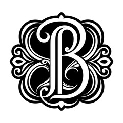 Modern b monogram in filled style © creativestall