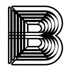 Minimalistic letter b logo crafted in solid style © creativestall