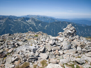 Landscape of Rila mountain near Musala peak and Ice Lake, Bulgaria