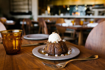 dessert with whiskey