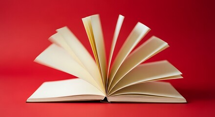 Open Book with Fanned Pages.