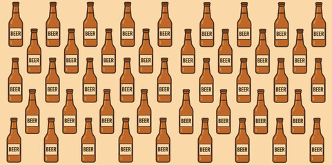 beer bottle seamless pattern and background image design