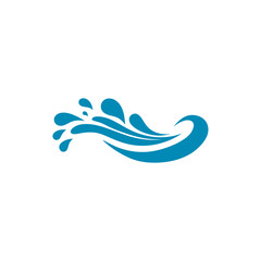 Dynamic water splash logo design