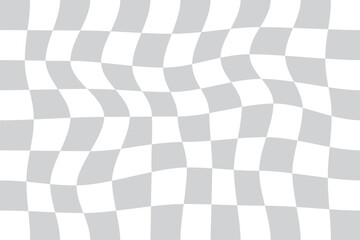 Obraz premium wavy checkerboard background. Retro psychedelic checkered wallpaper. Distorted geometric pattern. Trendy modern. wavy distorted checkered vector pattern background. EPS 10