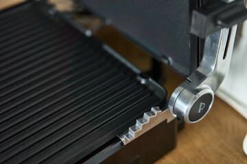 This electric grill has a nonstick surface and adjustable temperature controls for your convenience