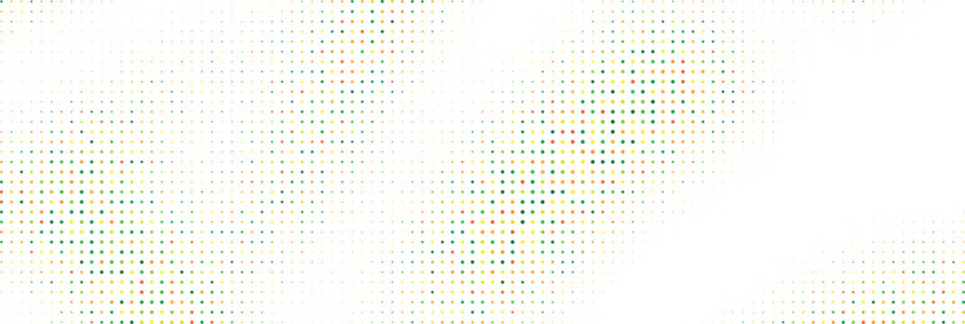 Soft multicolor halftone dots diagonal gradient background with subtle cmyk pastel texture and airy white space ideal for clean banners posters web headers and templates.
