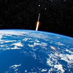 Earth rocket launch