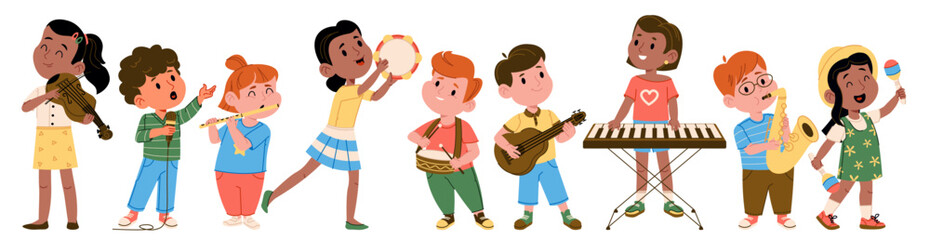 Children Playing Musical Instruments
