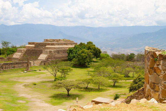 Pyramids Monte Alban Mexico