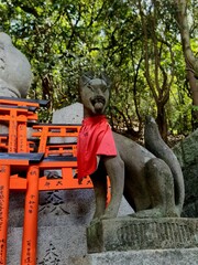statue of a fox, japan