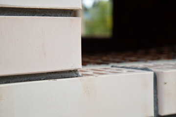 Brick for wall decoration. House construction.
