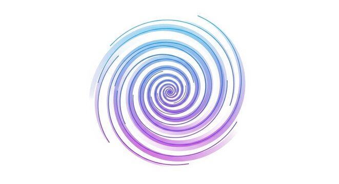 Swirling Blue and Purple Spiral Graphic with Modern Gradient on a White Background