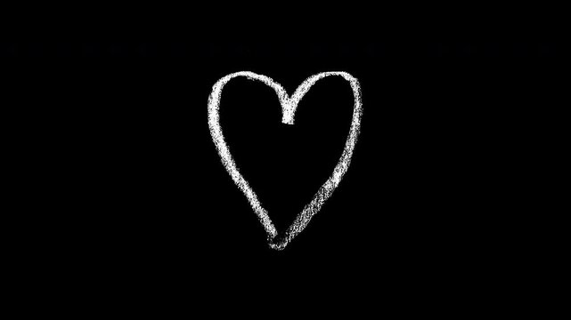 Handdrawn Heart animation alphachannel transparent Illustration shaky layover love 