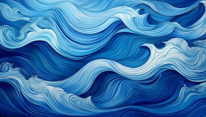 Fototapeta premium abstract wavy blue water pattern ideal for backgrounds or designs
