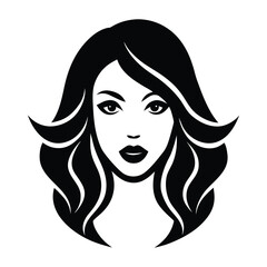 Woman Beauty face vector Silhouette illustration vector